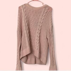 Abercrombie & Fitch Blush Cable Knit Sweater
